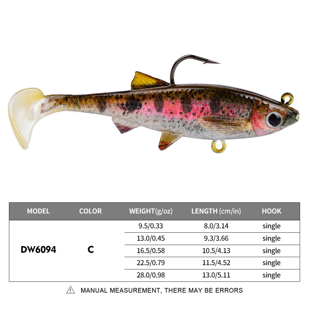 DW-6094 Jig Head Lures – Lead Head Jig with Soft Body – Bulk Order