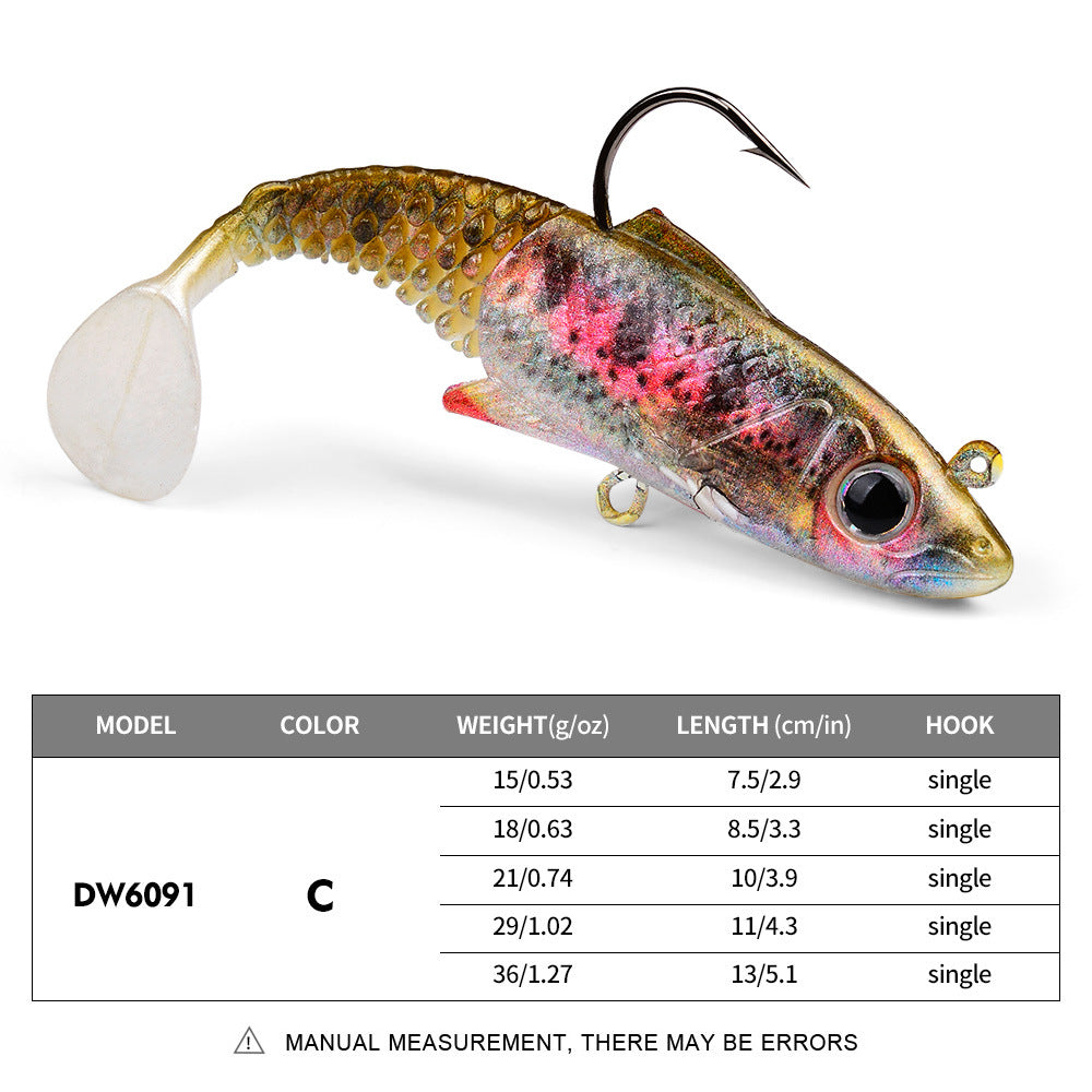 DW-6091 Jig Head Lures – Lead Head Jig with Soft Body – Bulk Order