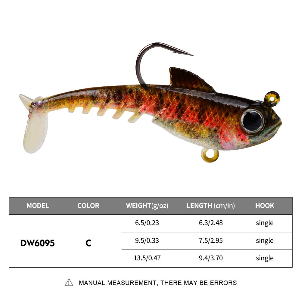 DW-6095 Jig Head Lures – Lead Head Jig with Soft Body – Bulk Order