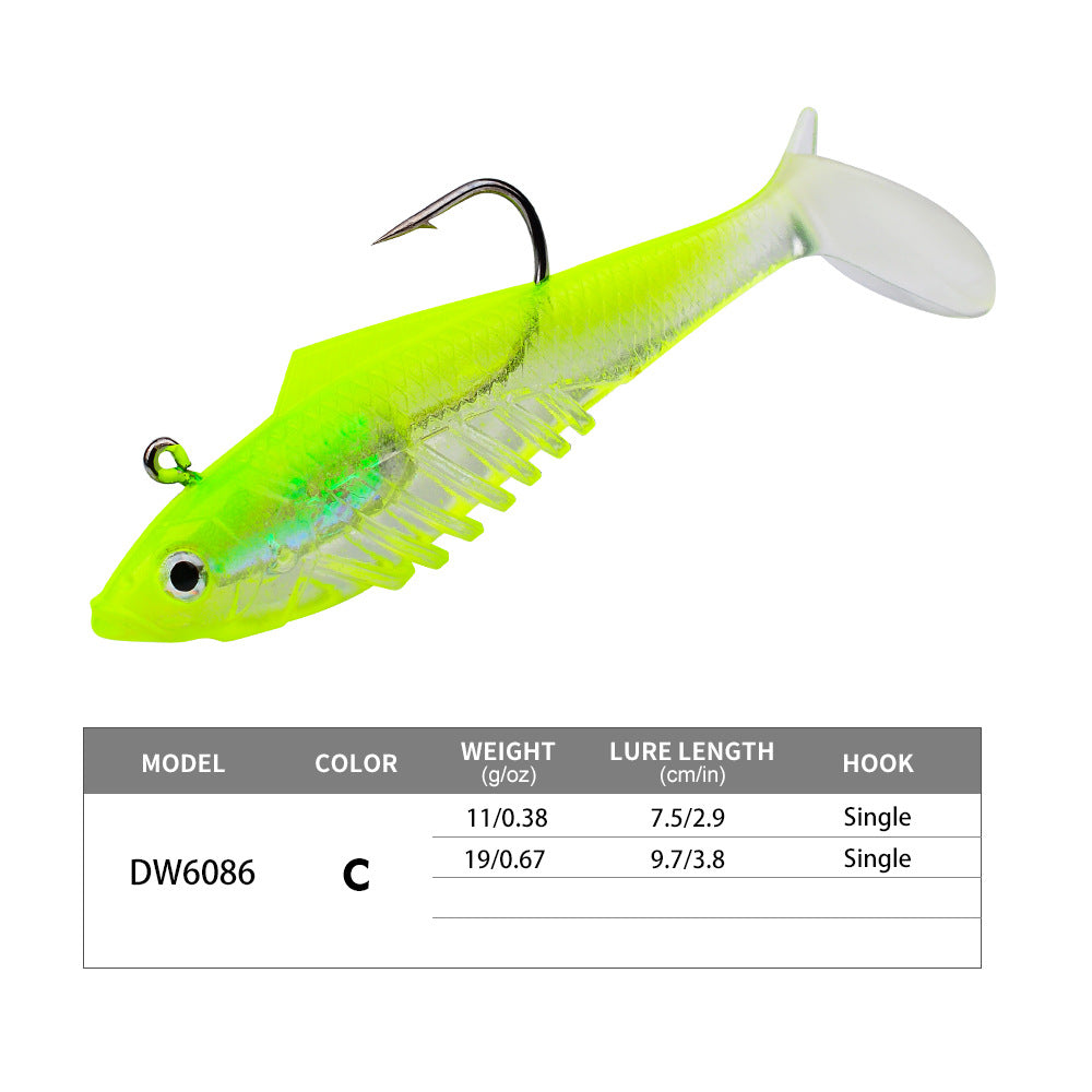 DW-6086 Jig Head Lures – Lead Head Jig with Soft Body – Bulk Order