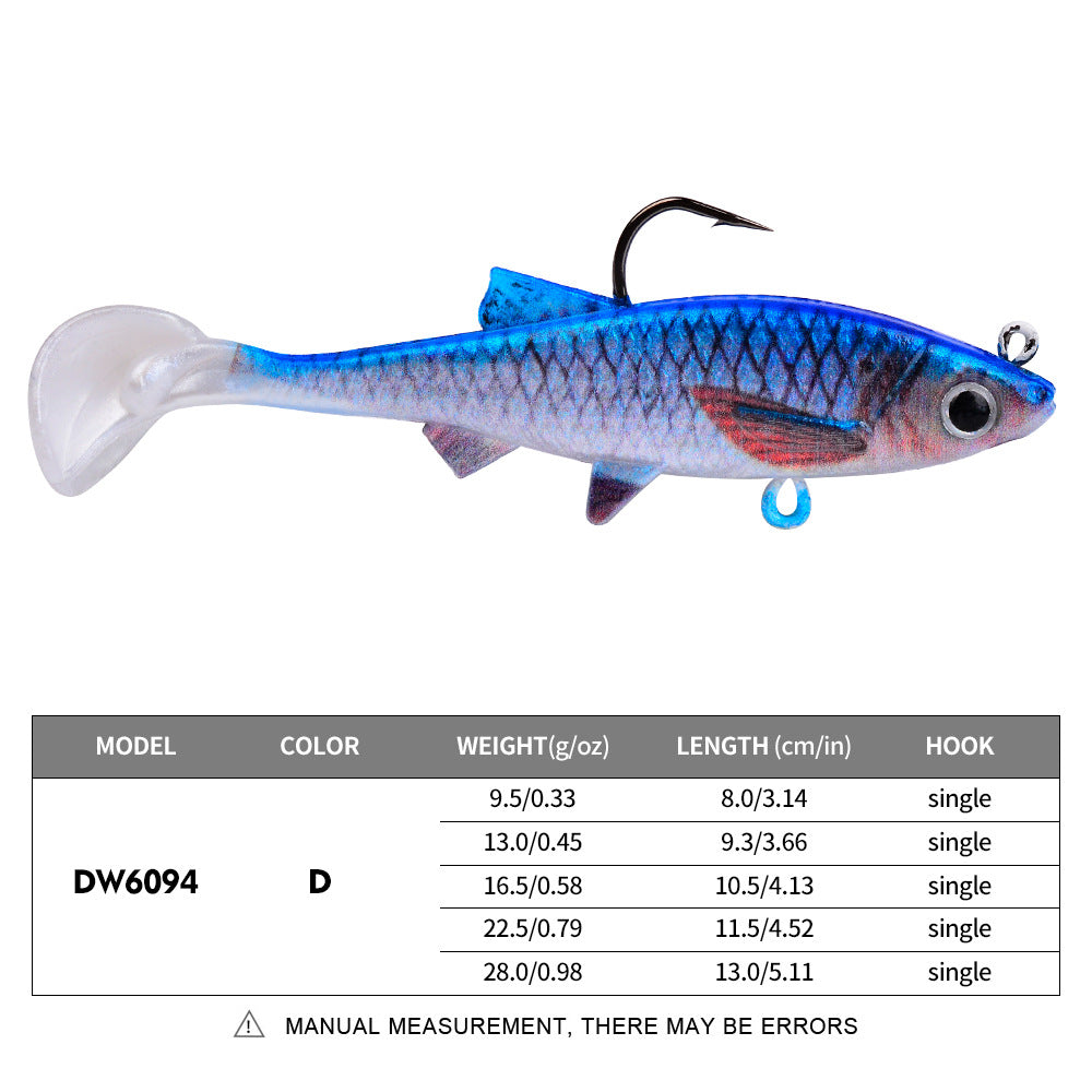 DW-6094 Jig Head Lures – Lead Head Jig with Soft Body – Bulk Order