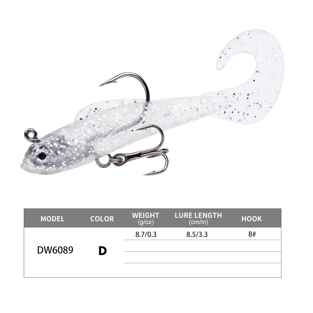 DW-6089 Jig Head Lures – Lead Head Jig with Soft Body – Bulk Order