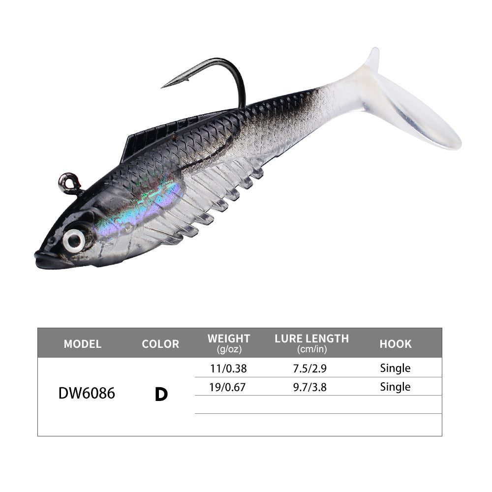 DW-6086 Jig Head Lures – Lead Head Jig with Soft Body – Bulk Order