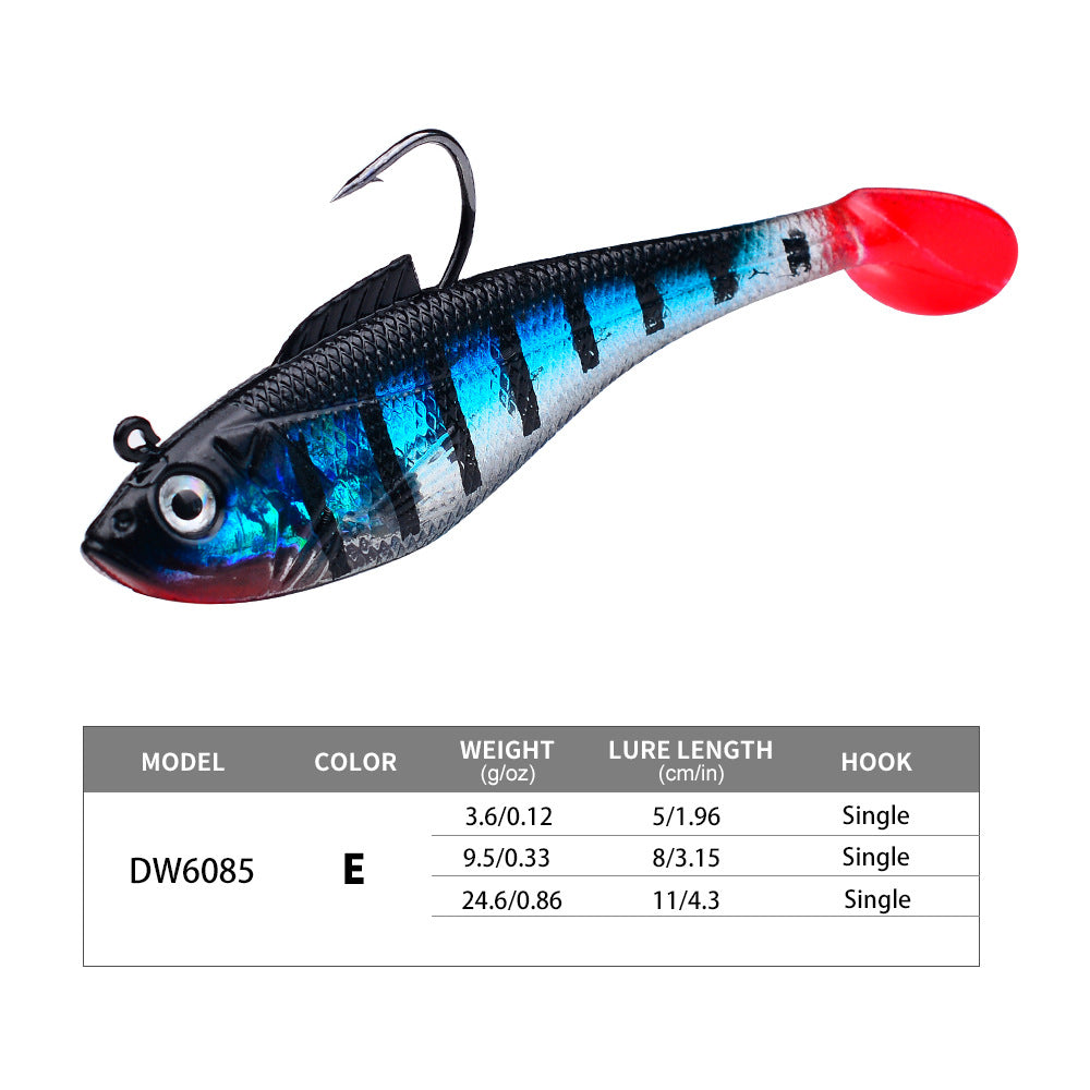 DW-6085 Jig Head Lures – Lead Head Jig with Soft Body – Bulk Order