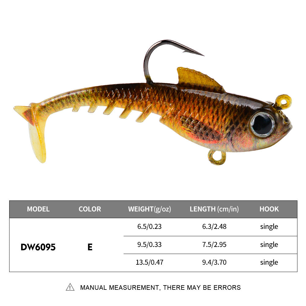DW-6095 Jig Head Lures – Lead Head Jig with Soft Body – Bulk Order