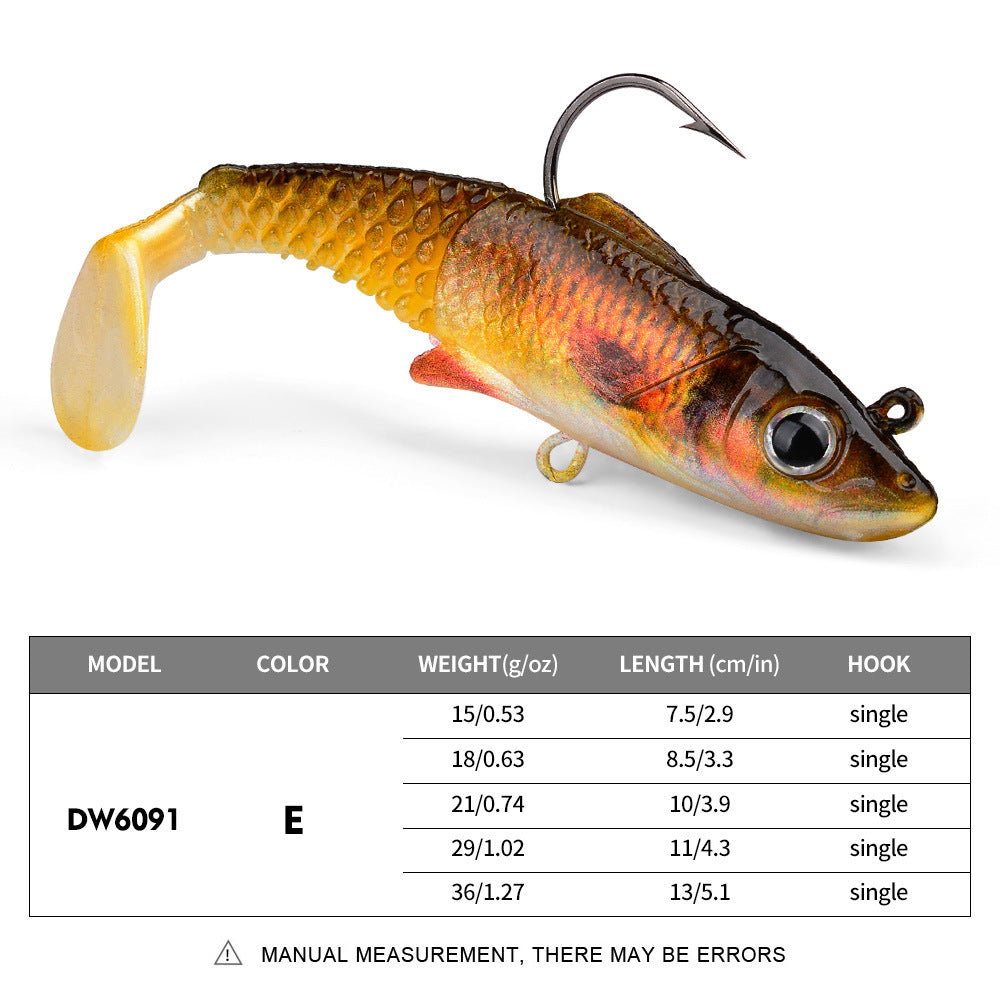 DW-6091 Jig Head Lures – Lead Head Jig with Soft Body – Bulk Order