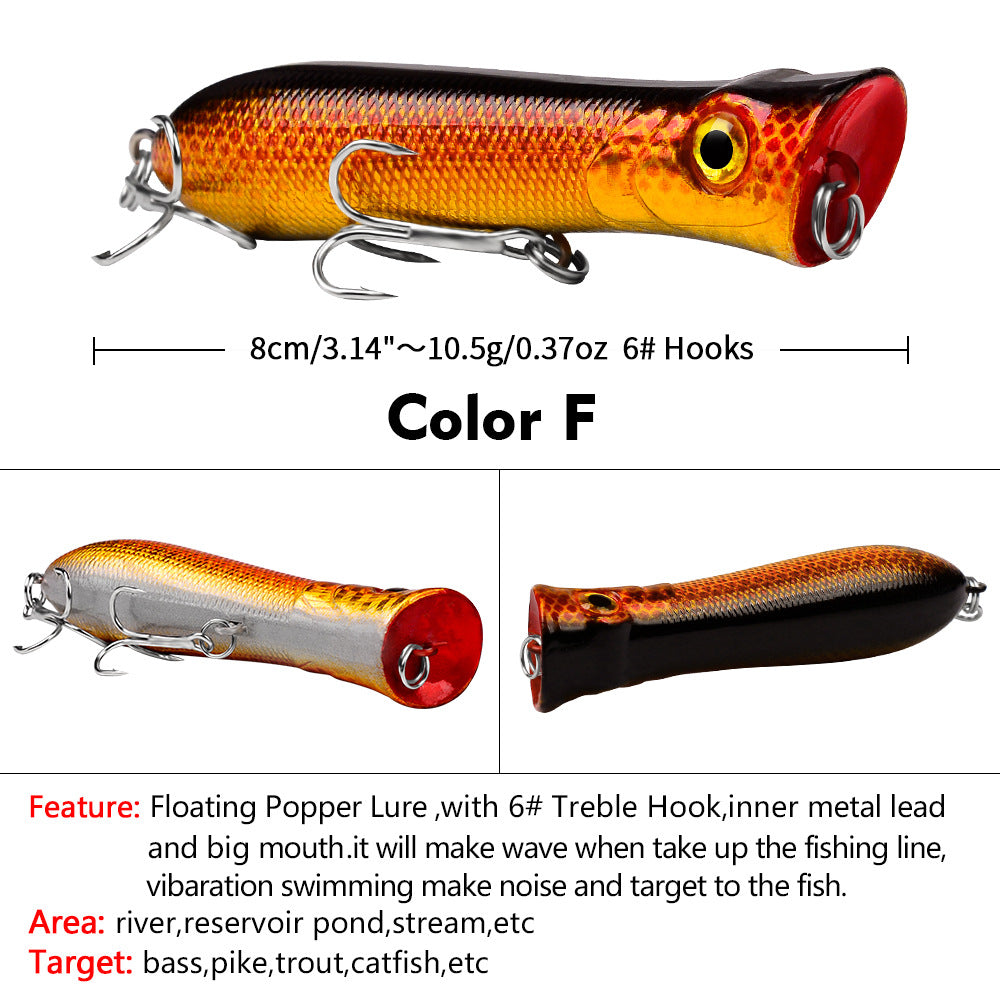 DXP002 Popper Lures – Surface Popping Bait for Explosive Strikes – Wholesale