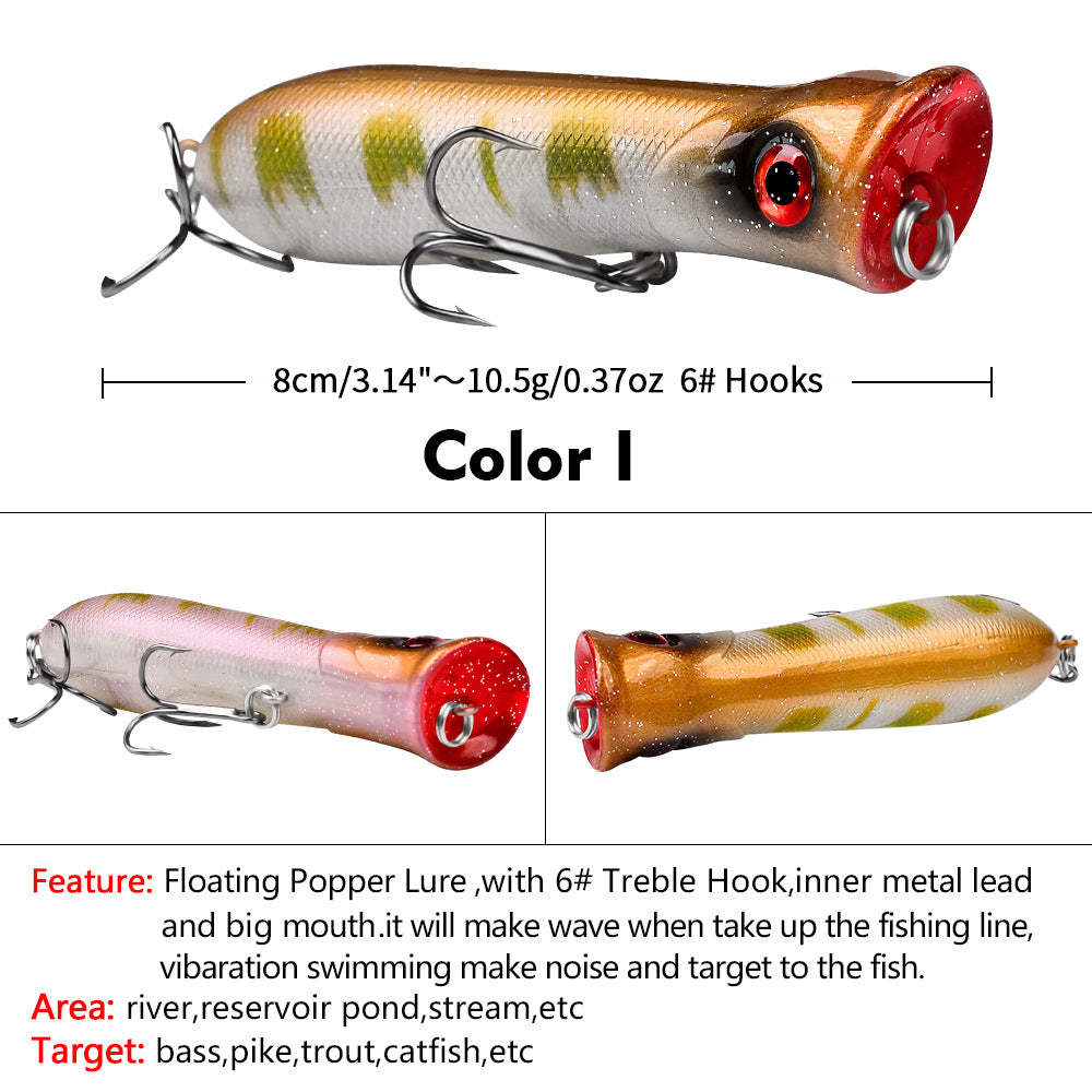 DXP002 Popper Lures – Surface Popping Bait for Explosive Strikes – Wholesale