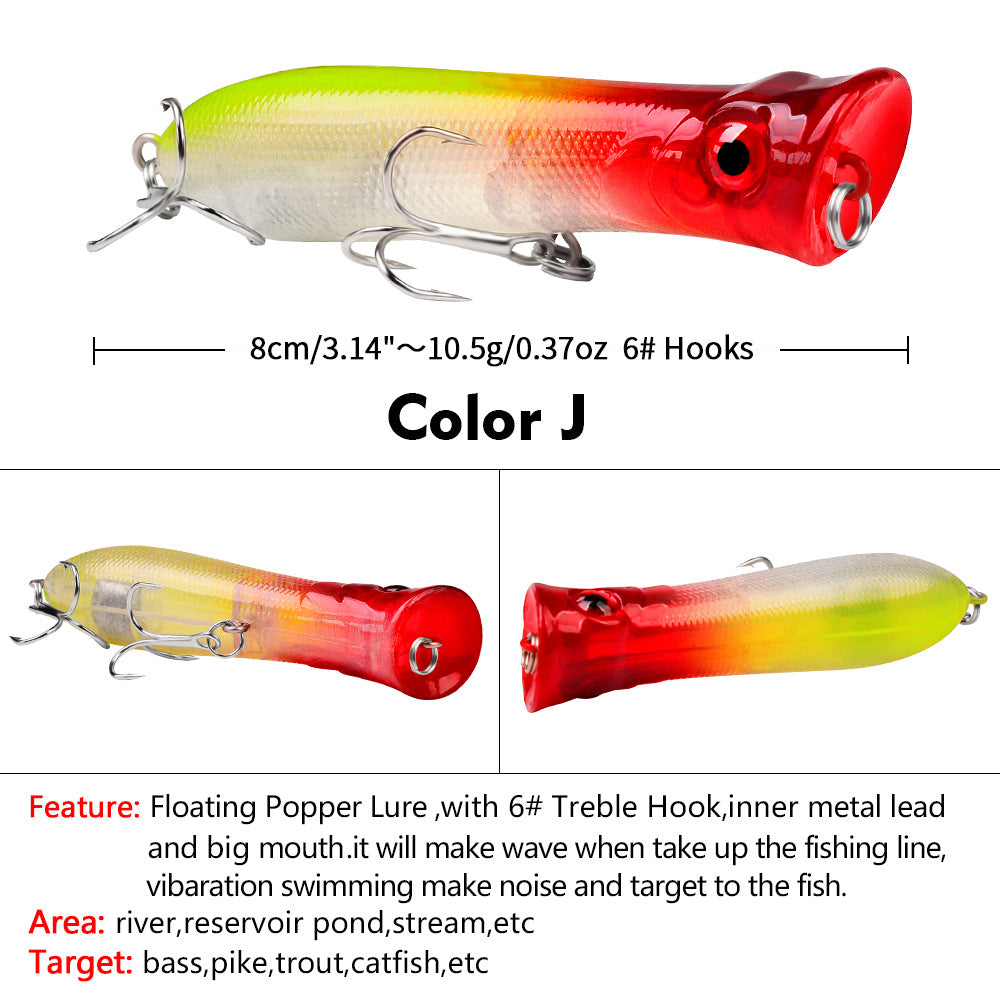 DXP002 Popper Lures – Surface Popping Bait for Explosive Strikes – Wholesale